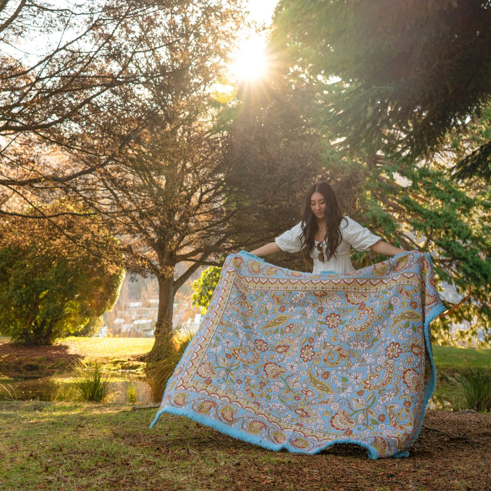 Boho Picnic Rugs, Beach Umbrellas, Towels, Cabanas, Bags & Chairs ...