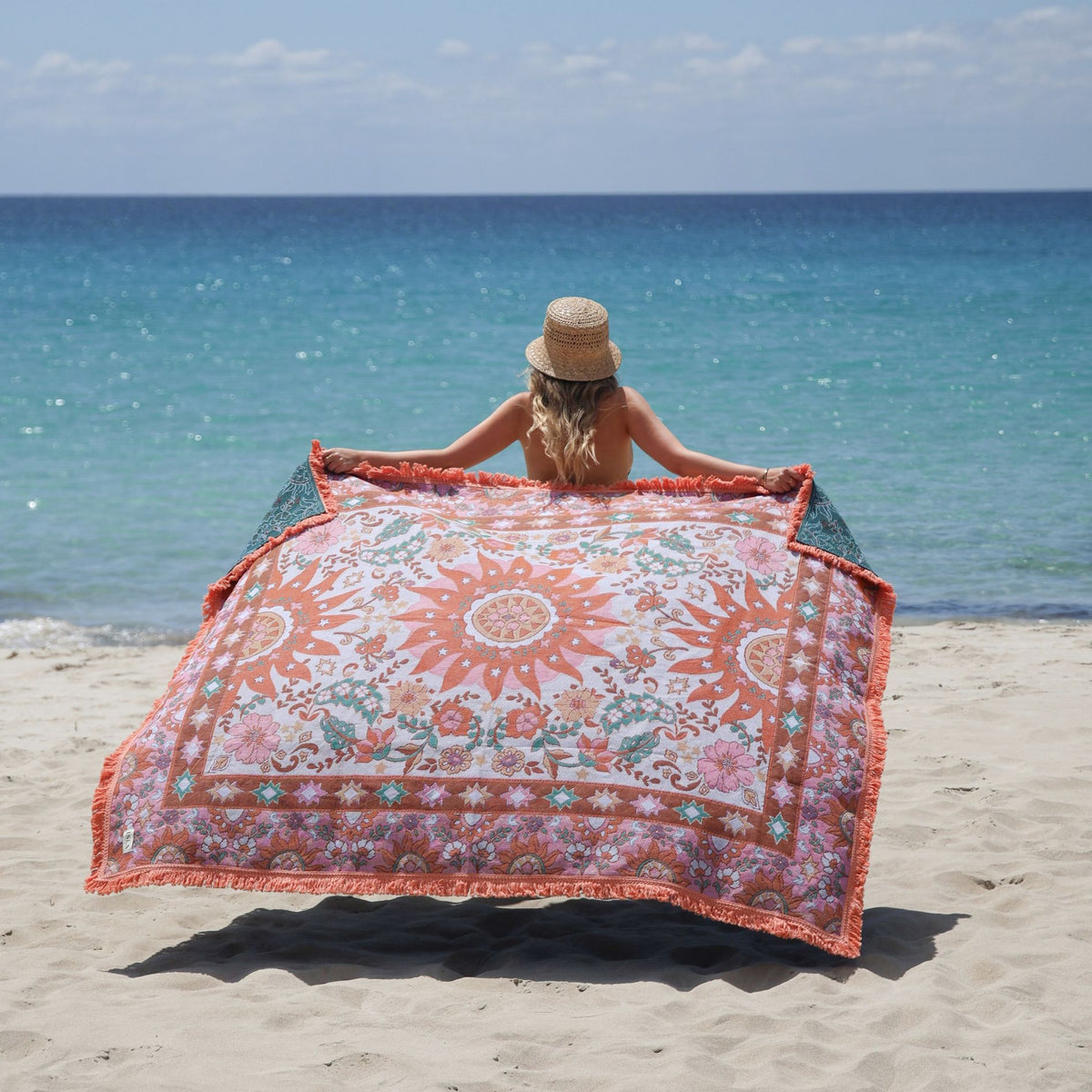 Large Picnic Rugs Sunchaser Woven Beach Blanket | Extra Large Picnic Rug – ISLA Label ...
